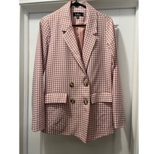 Pink and White Lulus blazer